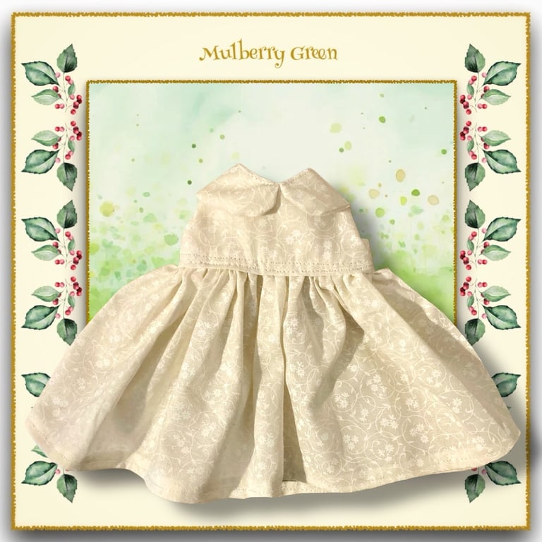 Cream Floral Patterned Dress 