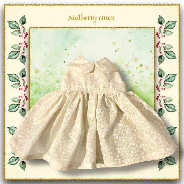 Cream Floral Patterned Dress 