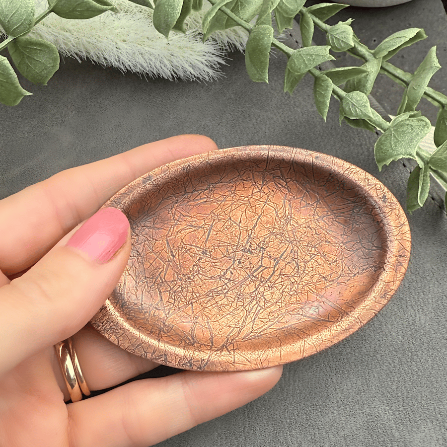 Handmade Copper Trinket Ring Dish, Copper Bowl, 7th Anniversary Gift 