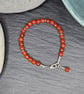Faceted Carnelian and Sterling Silver Bracelet  - Image 5
