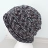 Clearance Sale 5.00  Beanie Hat for Adults Dark Grey White  Turquoise