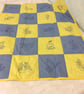 Child’s Quilt with Sea Life Designs.Toddler Size Bed, Travel Cot Cover, Play Mat - Image 2