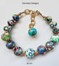 Boho Multicoloured Vibrant Hand Made Polymer Clay Bracelet - Image 5