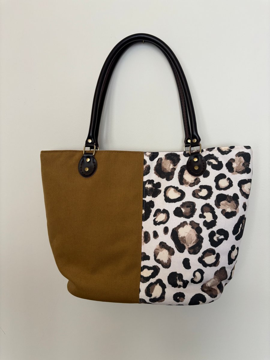 The Stanley Leopard structured tote bag