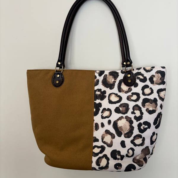 The Stanley Leopard structured tote bag