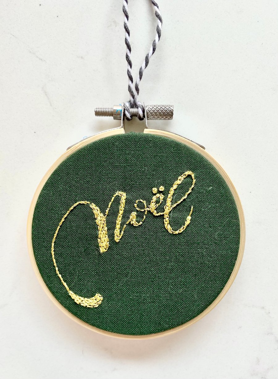 Noel Embroidery Kit, Needlepoint Kit, Beginner Friendly, Christmas Craft Kit