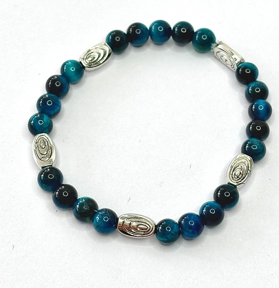 Blue Tigers Eye Bracelet