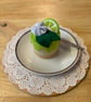 Handcrafted Lime & Cream Felt Cheesecake - Image 1