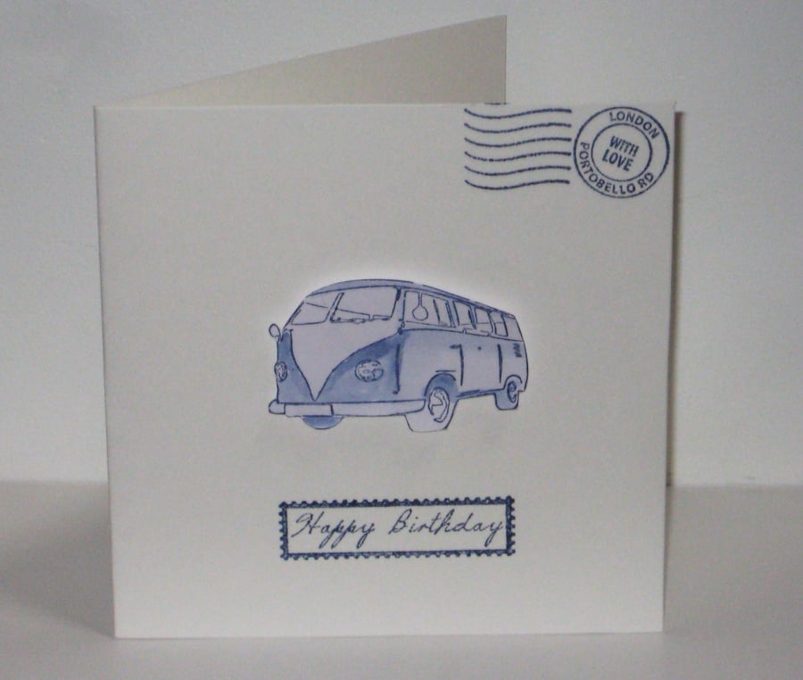 VW Camper Van Birthday Card