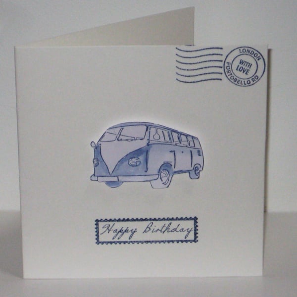 VW Camper Van Birthday Card