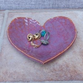 Trinket bowl soap dish spoonrest heart handmade soapdish stoneware pottery