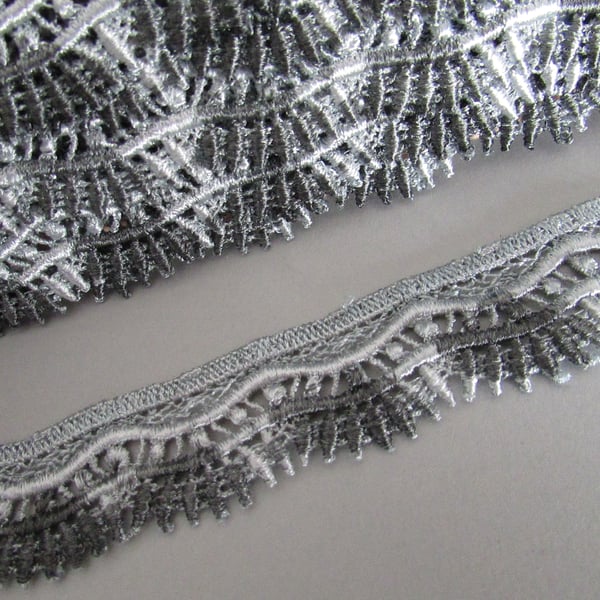 Grey Ombre Venise Guipure Lace sold by the metre