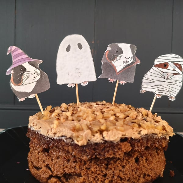 Guinea Pig Halloween Cake Topper Decorations