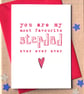 Favourite Stepdad Funny Father's Day Card - Image 1