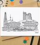 Seoul Skyline Greetings Card - Image 1