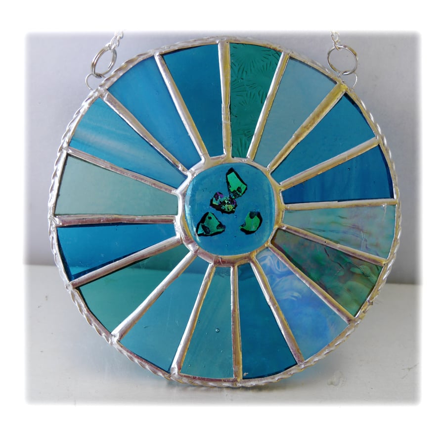 Colour Wheel Suncatcher Stained Glass Handmade Sea Marine 008