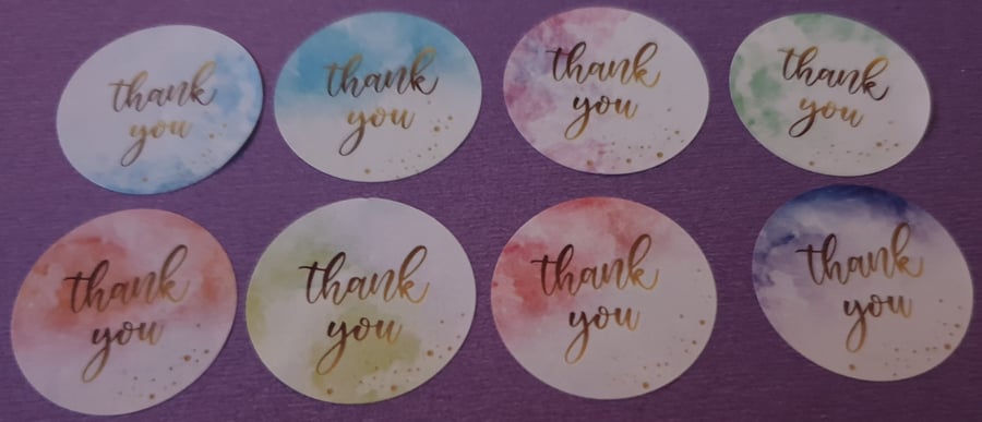 STICKERS-"Thankyou"- 50 Assorted THANKYOU Design Stickers-PLEASE SEE ALL DESIGNS