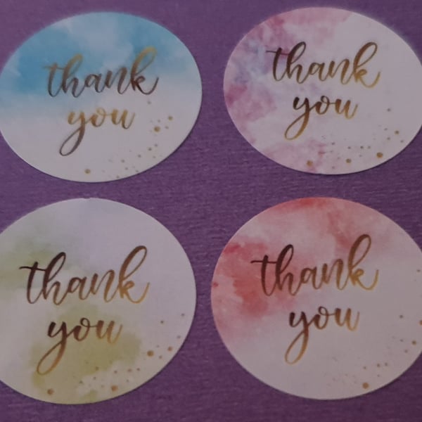 STICKERS-"Thankyou"- 50 Assorted THANKYOU Design Stickers-PLEASE SEE ALL DESIGNS