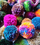 Wool Pompom Garland, Mixed Colours, Eclectic Bohemian Interiors, Maximalism