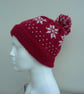 Snowflake Design Bobble Hat - Image 1