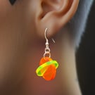 Neon 3D Saturn Earrings - Handcrafted Space-Themed Jewellery