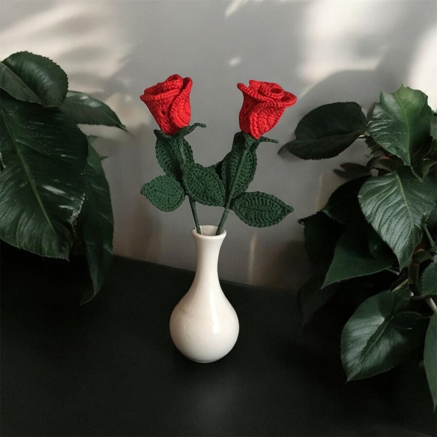 Handcrafted Crochet Roses