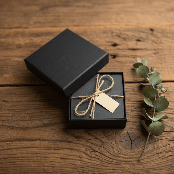 10.5cm x 10.5cm Slate coasters, set of 4 in a presentation box (personalised)