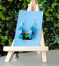 Pretty Turquoise bead and Blue Flower earrings