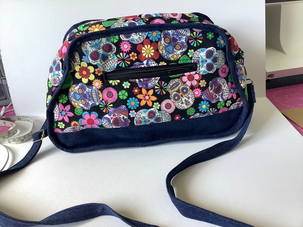 Hand made bag with unique design. It is large and ideal as a sports bag or craf.