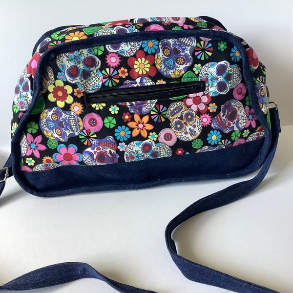 Hand made bag with unique design. It is large and ideal as a sports bag or craf.