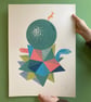 The Donkey Leap A2 six-colour screen-print - Image 3