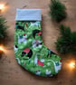 Cat Christmas stocking Green 
