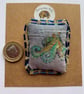 Handmade and hand painted fabric pin brooches with Octopus design  - Image 2