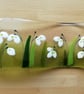 Fused Glass Snowdrop Ornament: Freestanding Spring Flower Art - Image 2