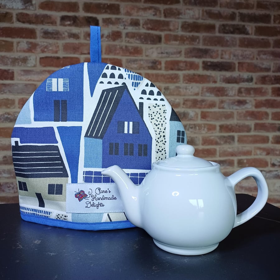Tea Cosy in Coastal Town Fabric