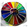 Summer Solstice Rainbow Burst Suncatcher Stained Glass Handmade 015