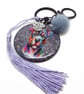 Rainbow Dog Bag Charm Keyring, Handmade with Resin and Charms