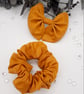 Mustard yellow satin scrunchie and clip on bow set, free UK delivery.   - Image 5