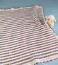 Colourful Crochet Baby Blanket, White Car Seat Blanket, Newborn Gift - Image 2