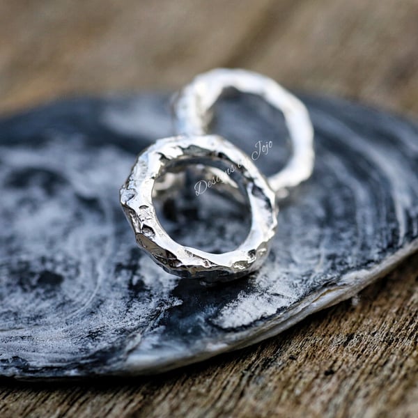 Meteor Recycled Silver Earrings