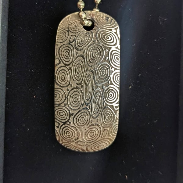 Hand Forged Damasteel Bluetongue™ Dog Tag