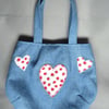 Girl's Denim  Tote Bag