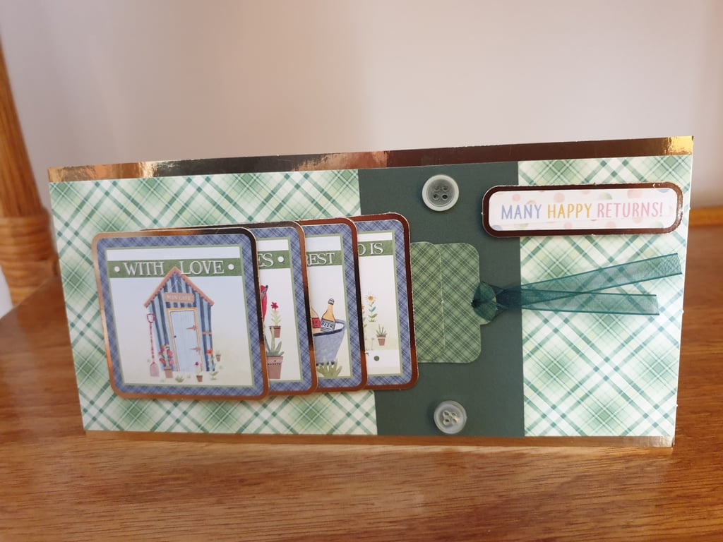 Waterfall men's birthday card