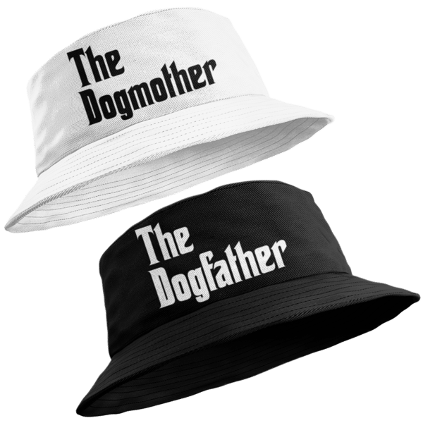 Couples Dog Owners Bucket Hat Set The Dog Father and The Dog Mother