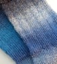 Hand-cranked Knitted Ribbed Wool Socks Size 8 to 9 mismatched - Image 3