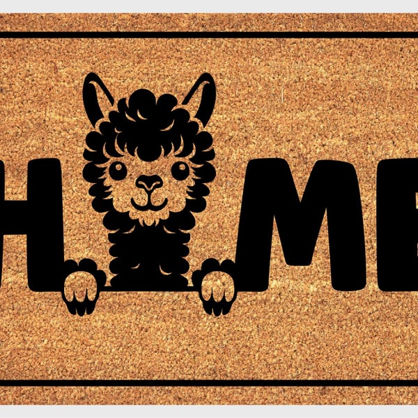 Alpaca Home Door Mat No.2 - Alpaca Welcome Mat - 3 Sizes