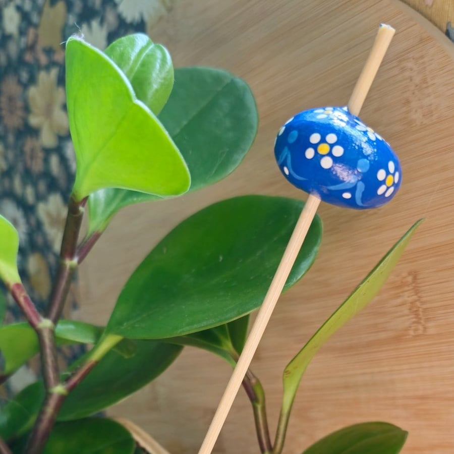 Blue Bead Plant Stake