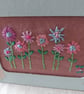 Hand embroidered flowers small upcycled painted picture frame  - Image 2