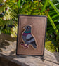 Hand-Painted Wooden Pigeon Pin – Bird Lover Gift - Image 1