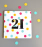 Colourful 50th Birthday Card for Her -50 -Fifty - Fiftieth Birthday Card - Image 6
